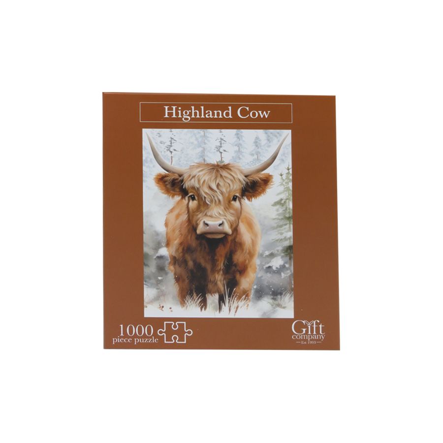 gift company Highland cow in Snow Jigsaw