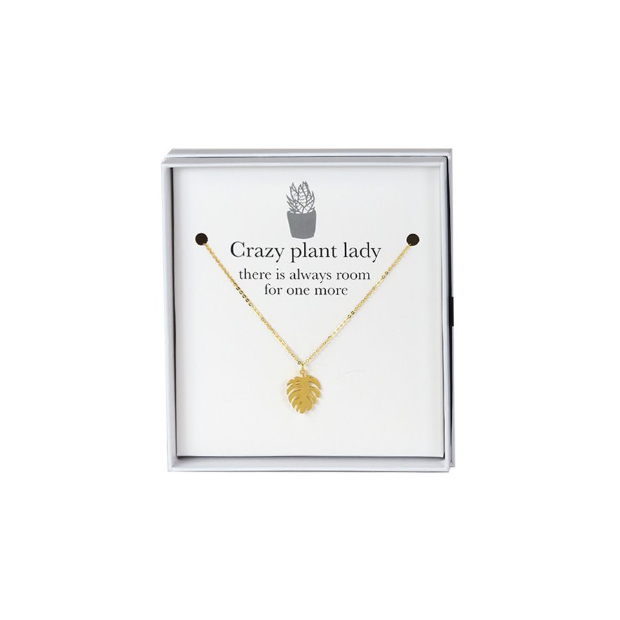 gift company Necklace -Crazy Plant Lady