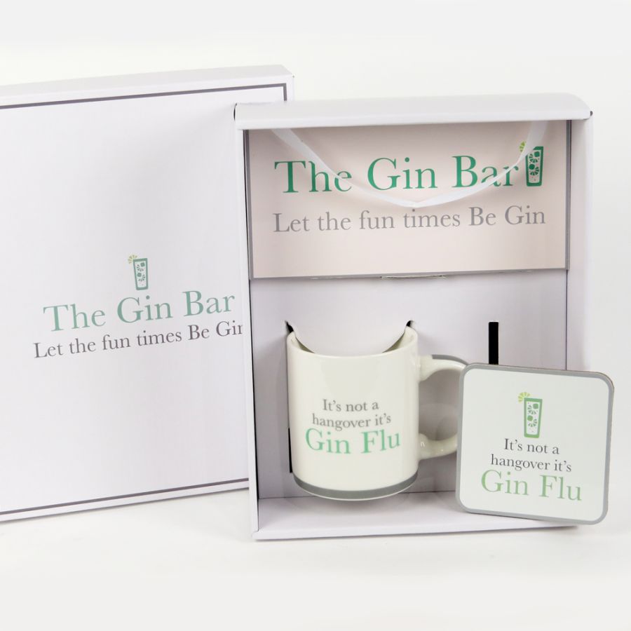 gift company Plaque & Mug Gift Set -Gin Bar