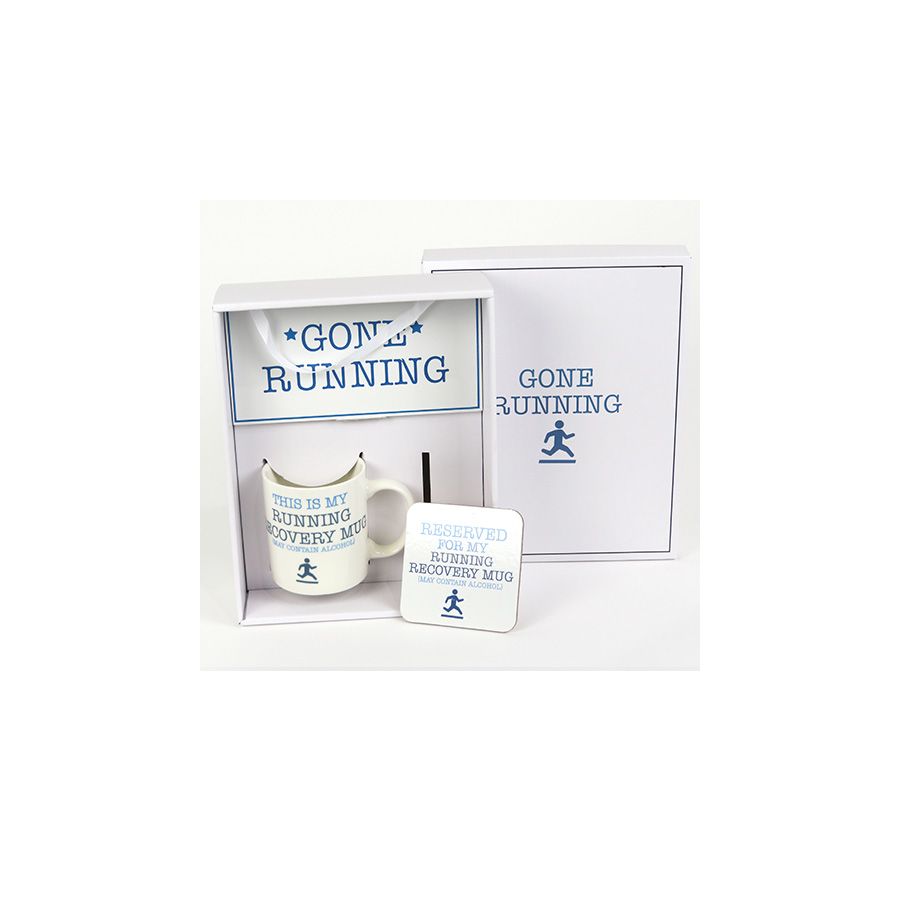 gift company Plaque & Mug Gift Set -Running