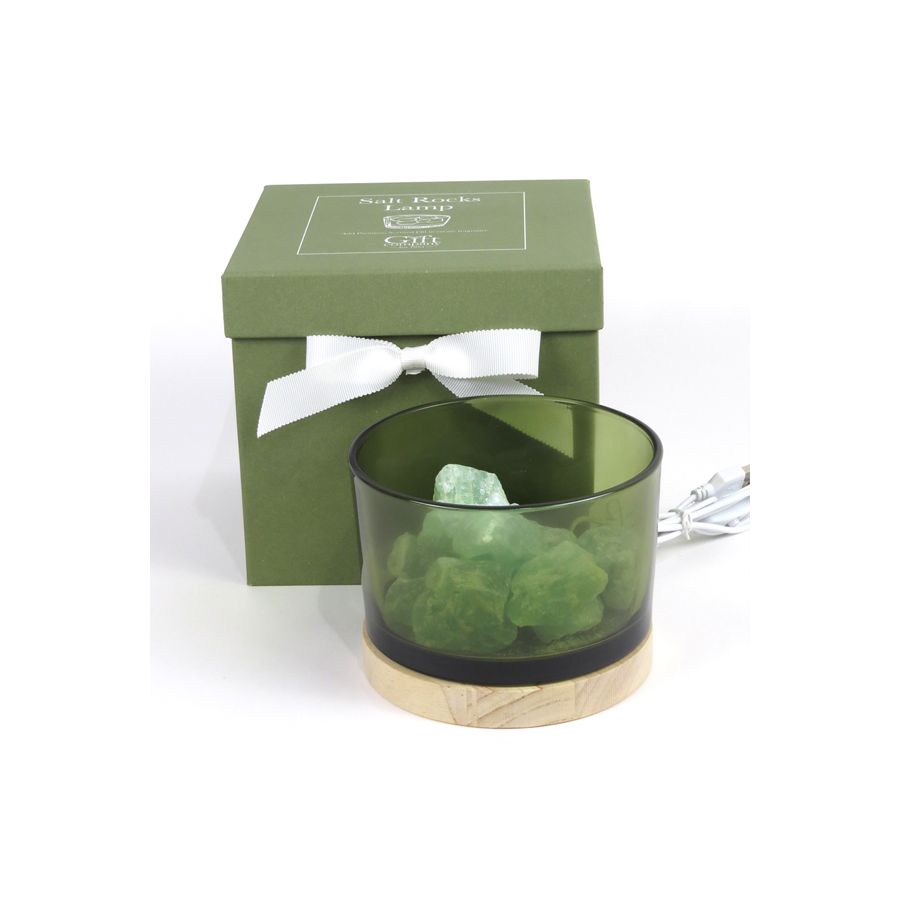 gift company Salt Rock Lamp - Green