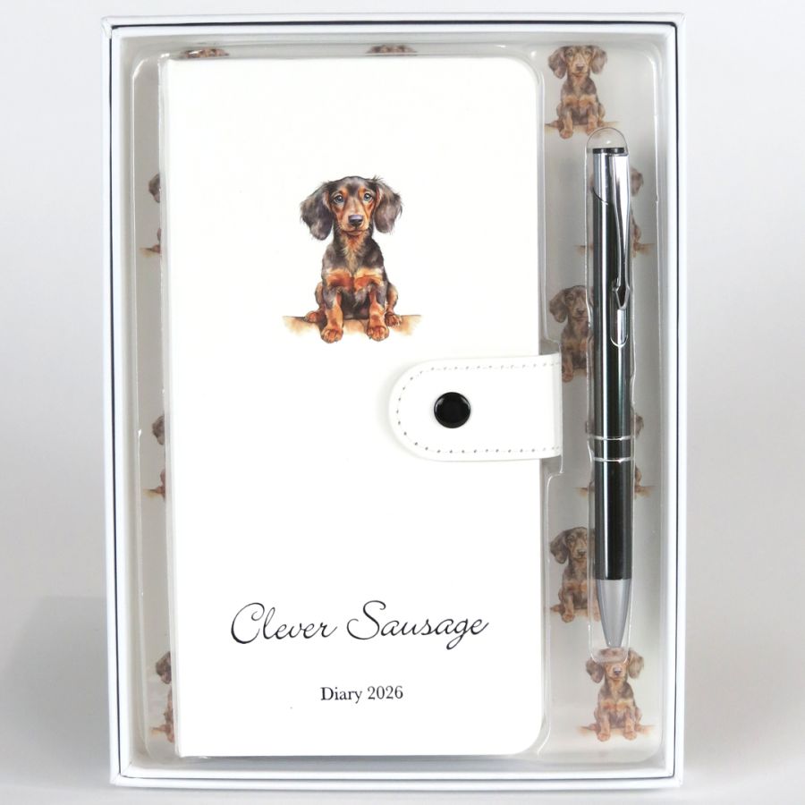 gift company Sausage Dog 2026 Diary and Pen Gift