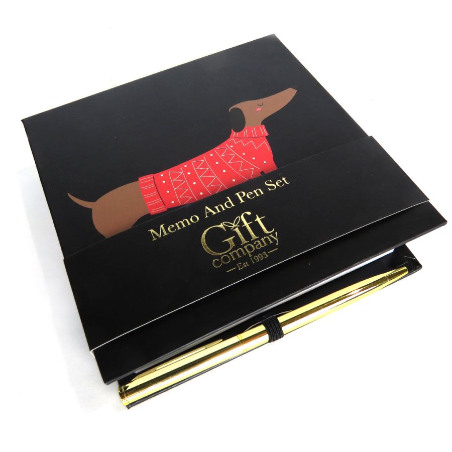 gift company Sausage Dog Memo and Pen Set