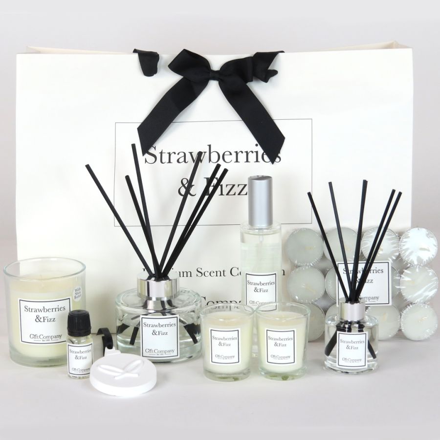 gift company Large B&W Premium Gift Bag Set-Strawberry & Fizz