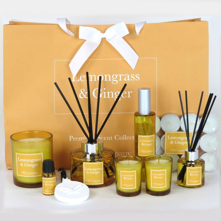 gift company Large Colour Premium Gift Bag Set-Lemongrass&Ginger