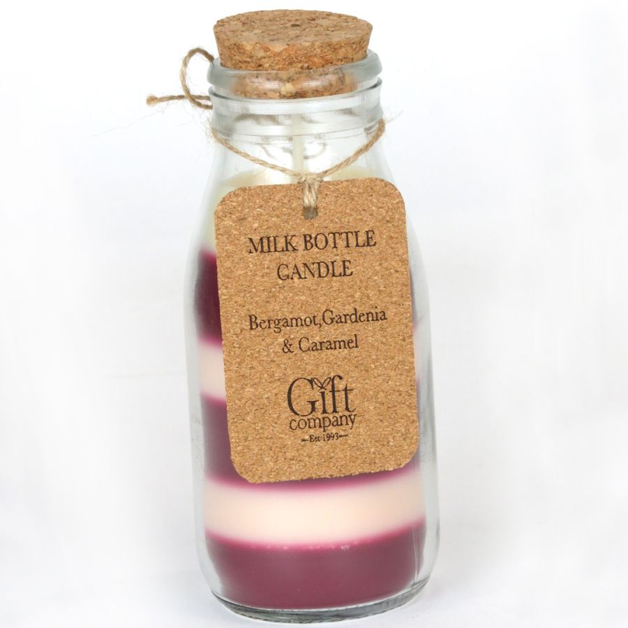 gift company Milk Bottle Candle - Bergamot Gardenia & Caramel
