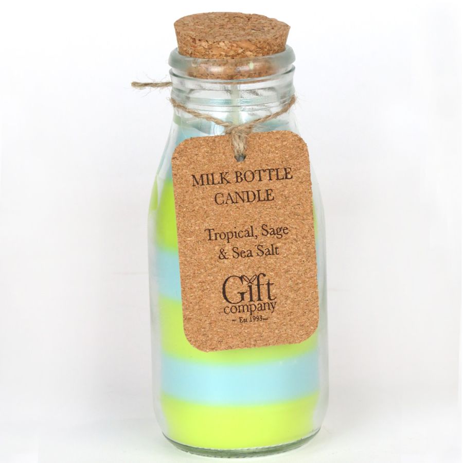 gift company Milk Bottle Candle - Tropical Sage & Sea Salt