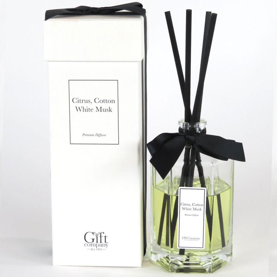 gift company Octagonal Large B&W Diffuser-CitrusCotton&White Musk