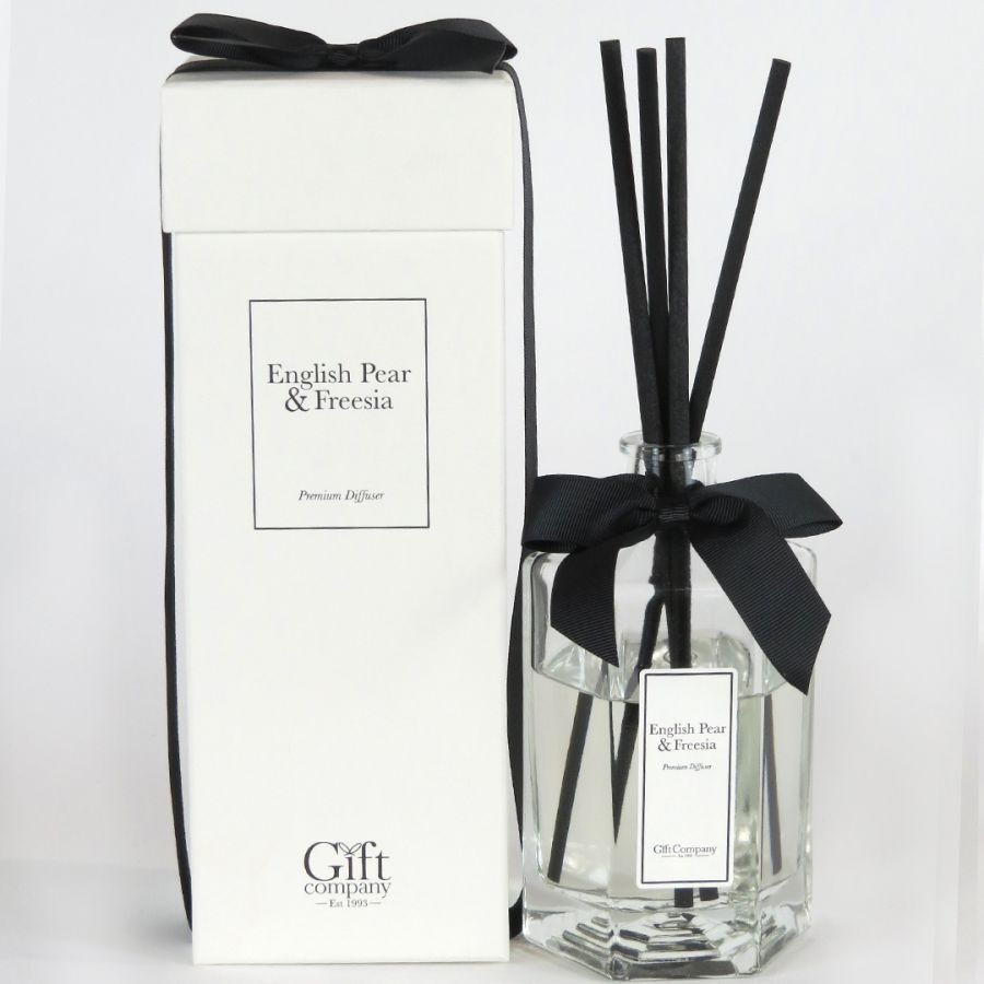 gift company Octagonal Large B&W Diffuser-EnglishPear&Freesia