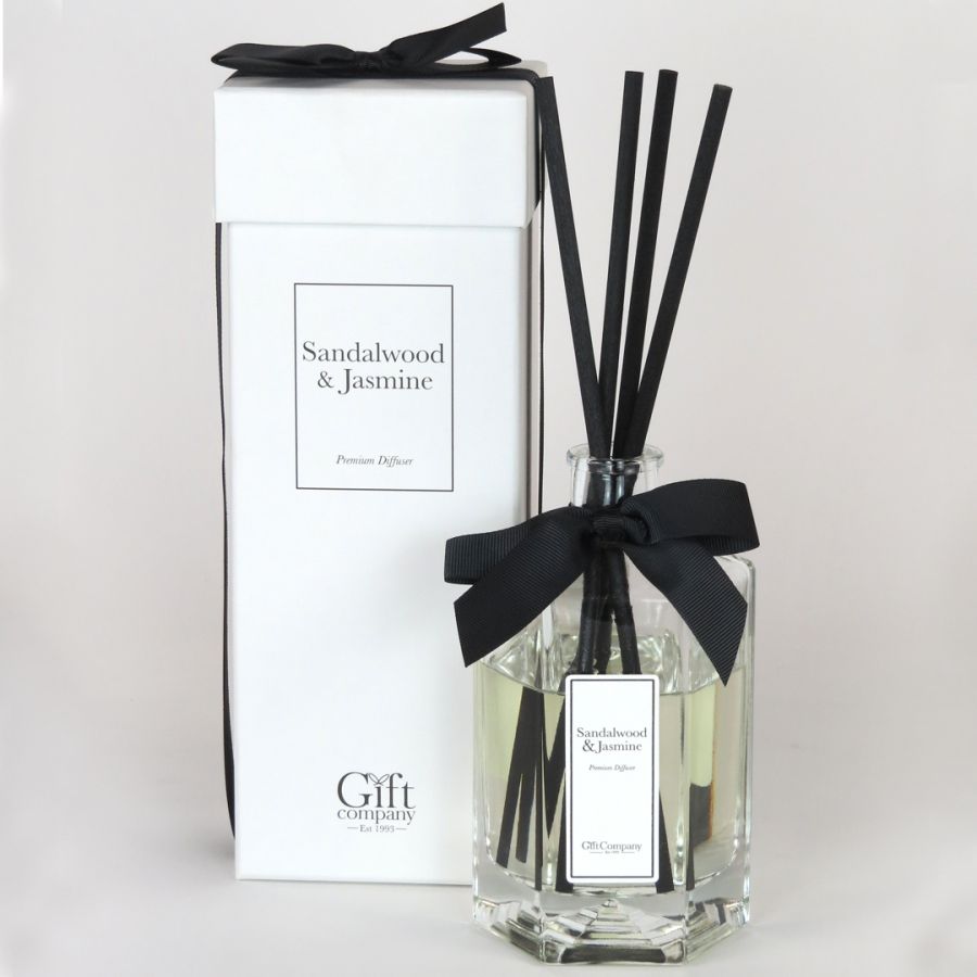 gift company Octagonal Large B&W Diffuser-Sandalwood&Jasmine