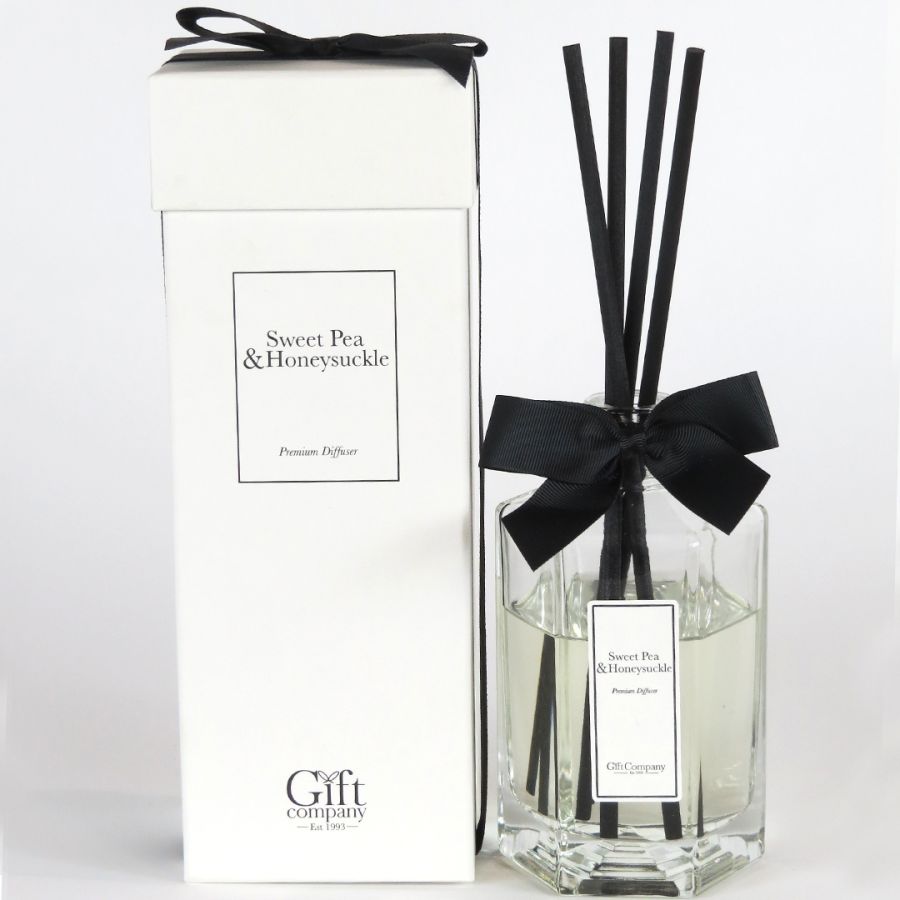 gift company Octagonal Large B&W Diffuser-Sweet Pea&Honeysuckle