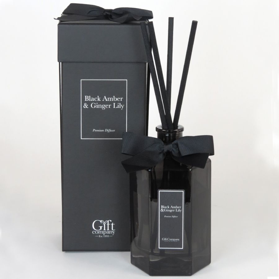 gift company Octagonal Large Colour Diffuser-Black Amber&Gingerlily