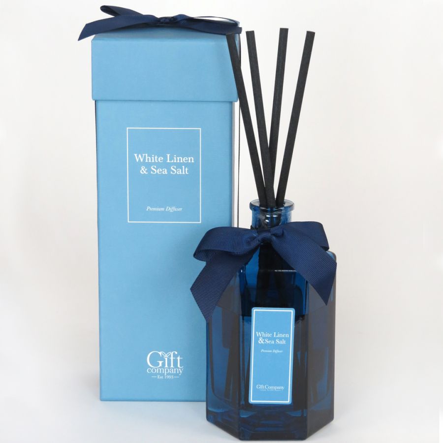 gift company Octagonal Large Colour Diffuser-WhiteLinen&SeaSalt