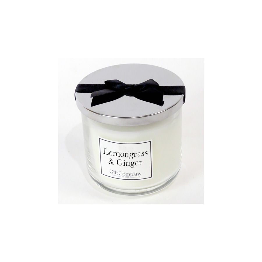 gift company Premium Double Wick Candle-Lemongrass & Ginger