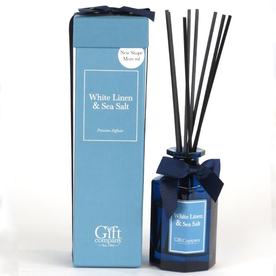 gift company Reg Octagonal Colour Diffuser-WhiteLinen&SeaSalt