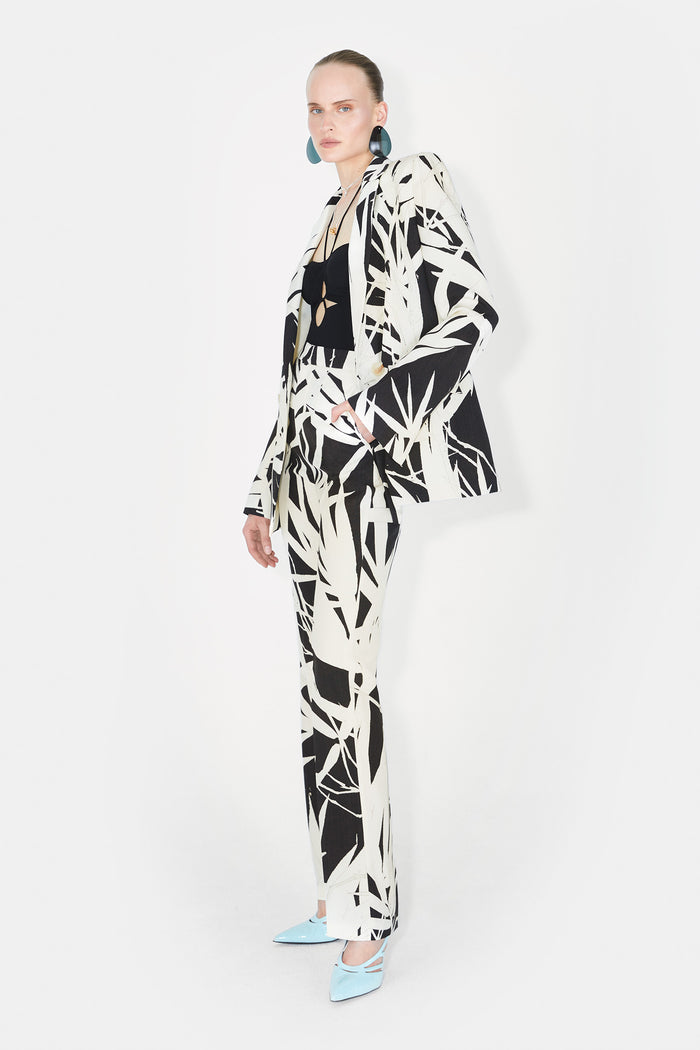 Galvan London Boyfriend Blazer - Abstract Botanical Print