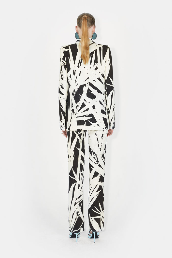 Galvan London Boyfriend Blazer - Abstract Botanical Print