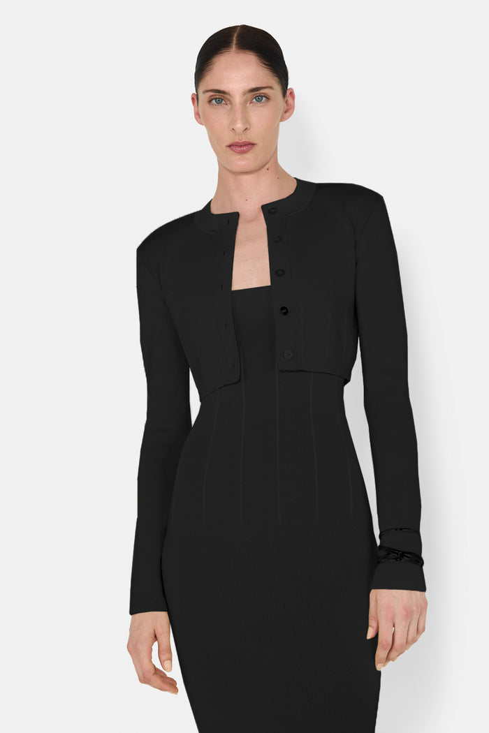 Galvan London ATALANTA CARDIGAN - BLACK