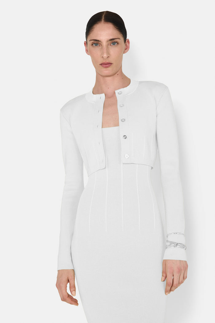 Galvan London ATALANTA CARDIGAN - WHITE