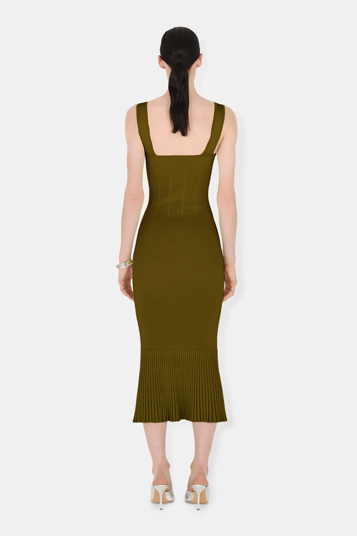 Galvan London Atalanta Dress Short - Olive
