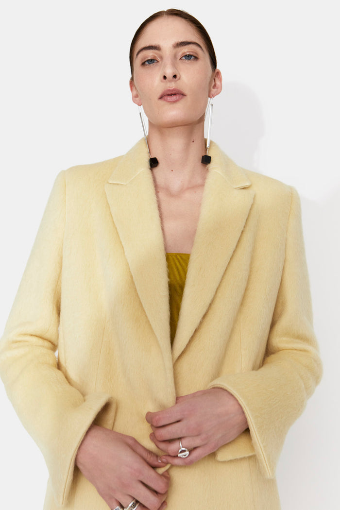 Galvan London Boyfriend Coat - Buttermilk