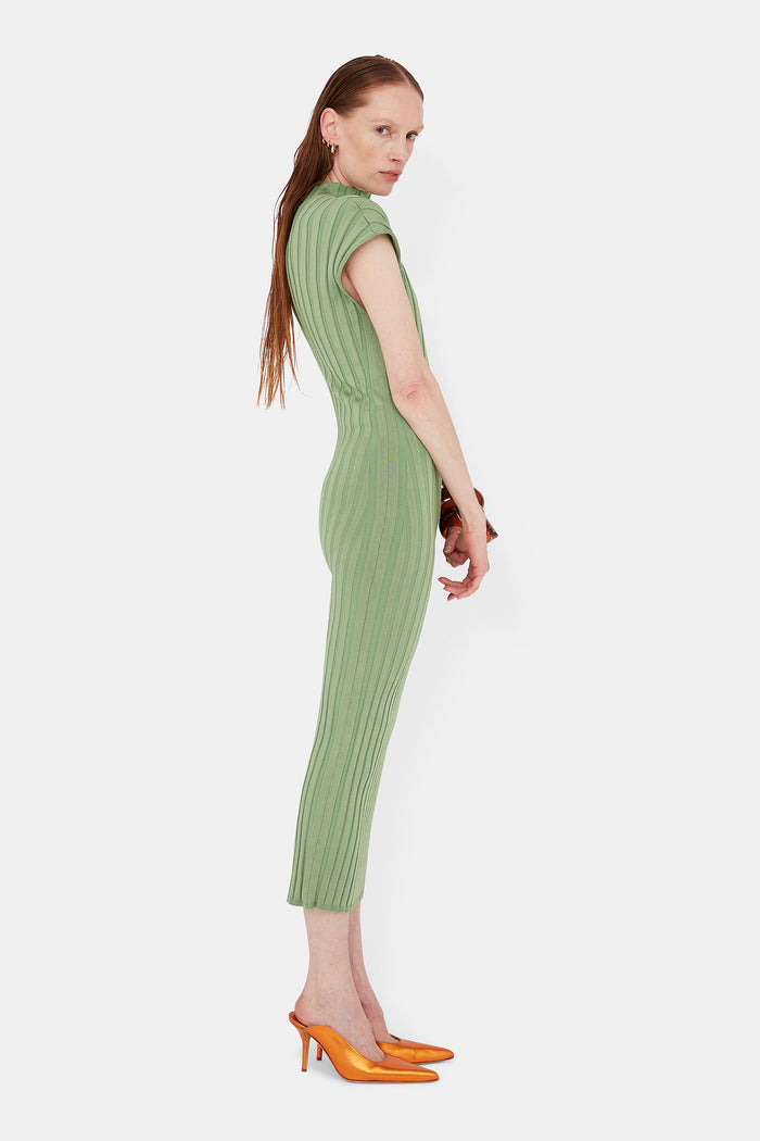 Galvan London Cepheus Dress - Matcha