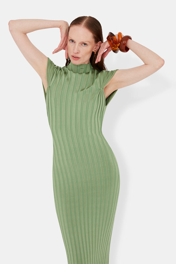 Galvan London Cepheus Dress - Matcha