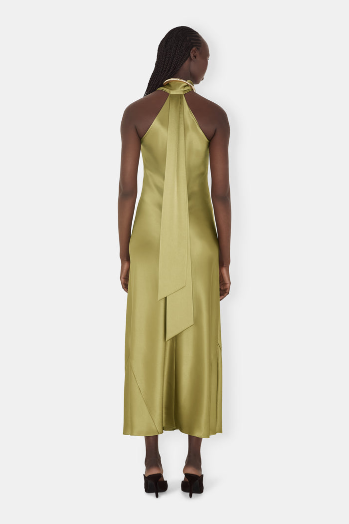 Galvan London Cropped Pandora Dress - Olive