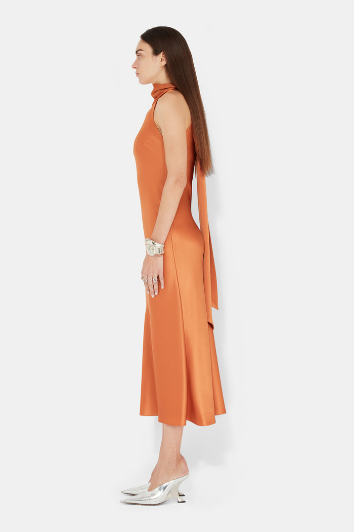 Galvan London Cropped Sienna Dress - Papaya
