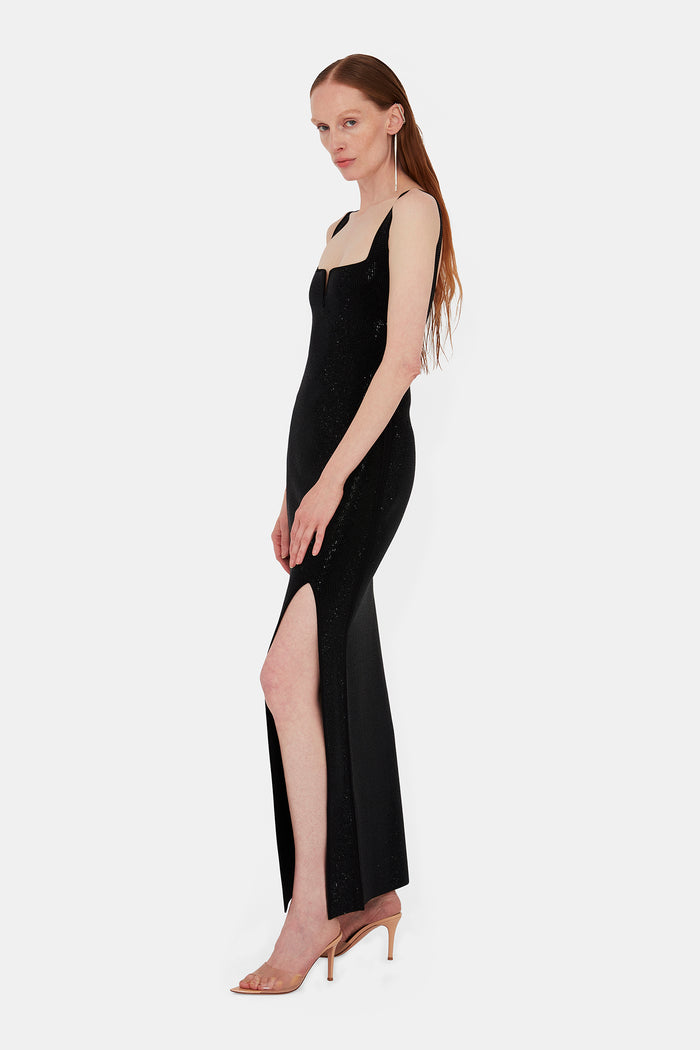 galvan London Crystal Freya Dress - Black