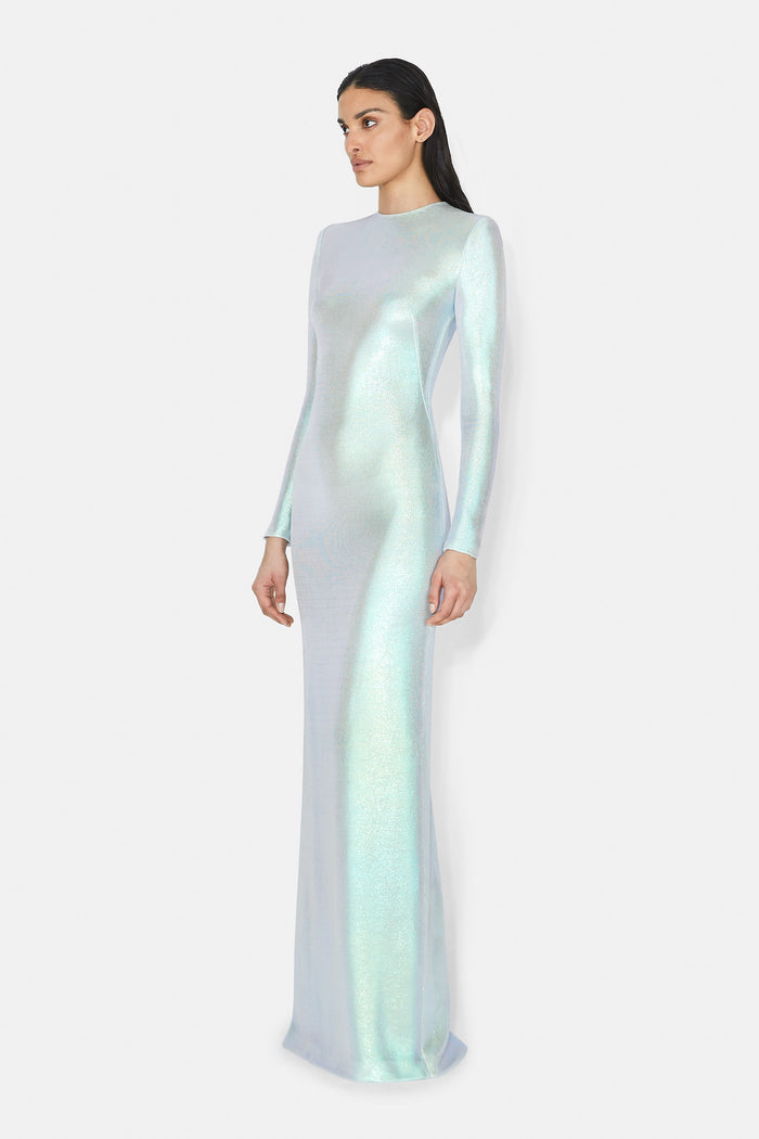 Galvan London Frieze Long Sleeve Dress - Iridescent