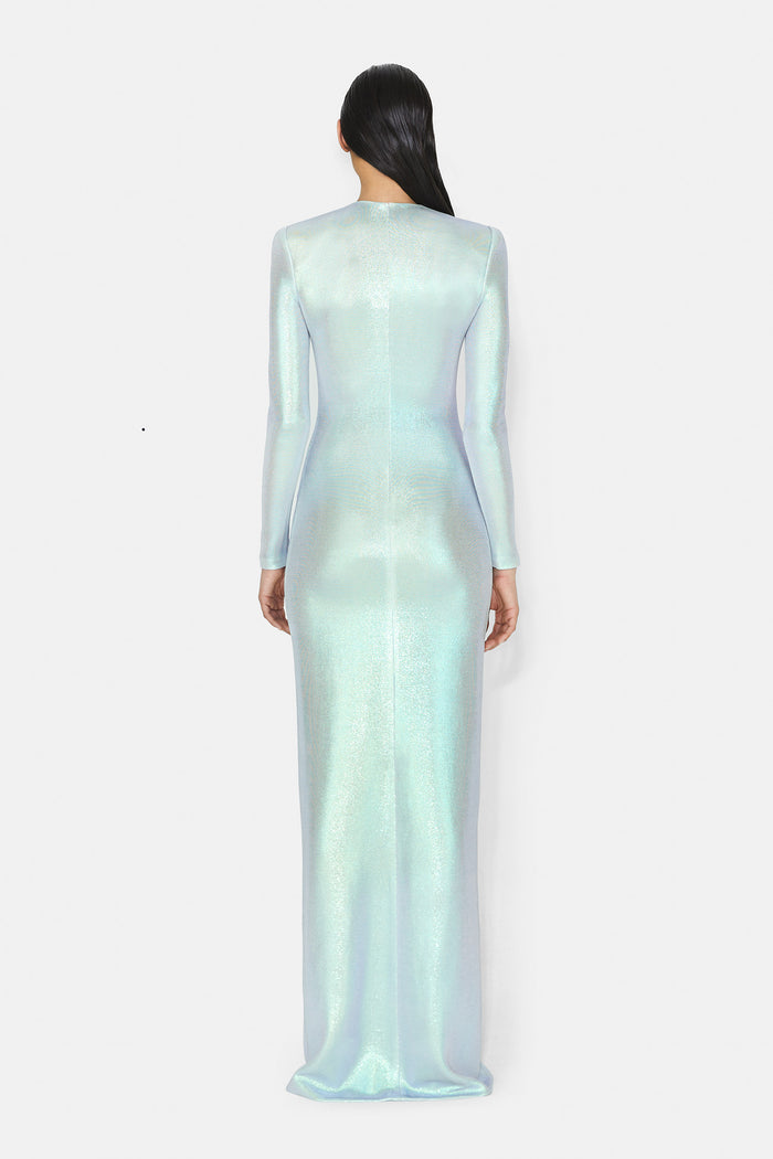 Galvan London Frieze Long Sleeve Dress - Iridescent