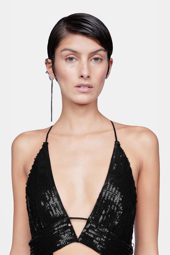 Galvan London Galvanized Prism Dress - Black