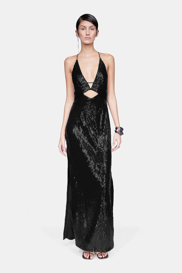 galvan london Galvanized Prism Dress - Black