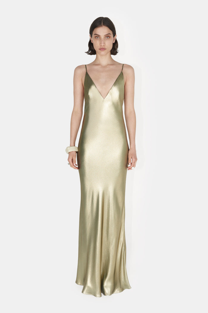 galvan london Galvanized Slip Dress - Gold