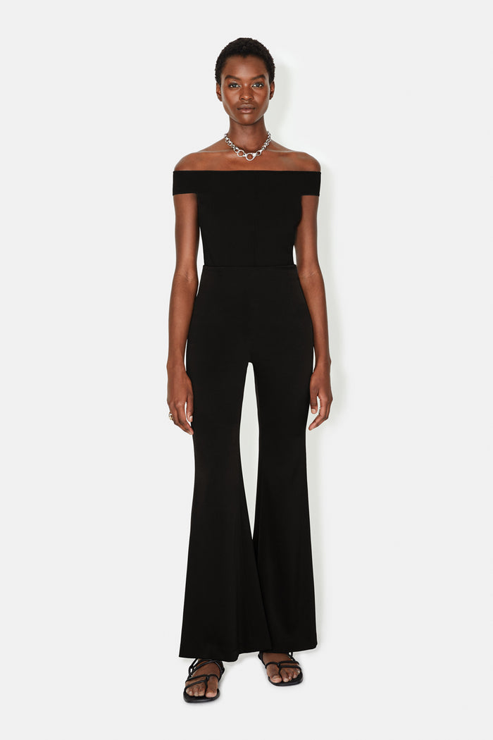 galvan london High Waisted Satin Trousers - Black