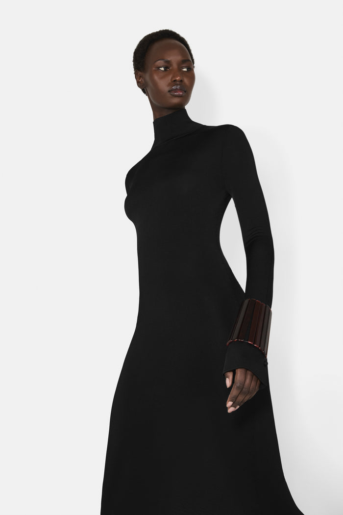 Galvan London IRIS DRESS - BLACK