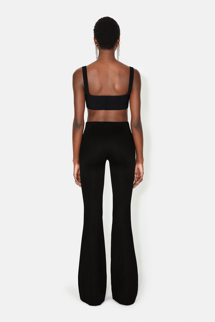 Galvan London Jersey Flared Trousers - Black