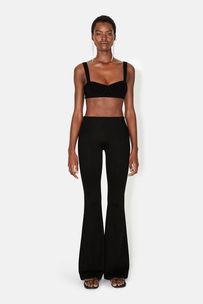 galvan london Jersey Flared Trousers - Black