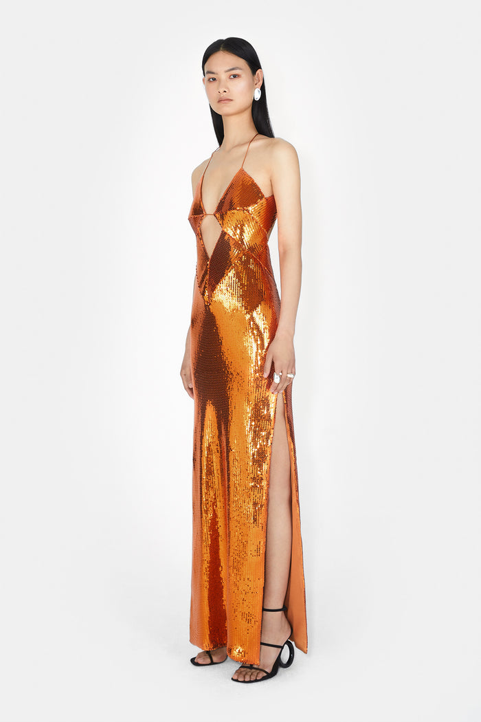 Galvan London Kite Dress - Arancio
