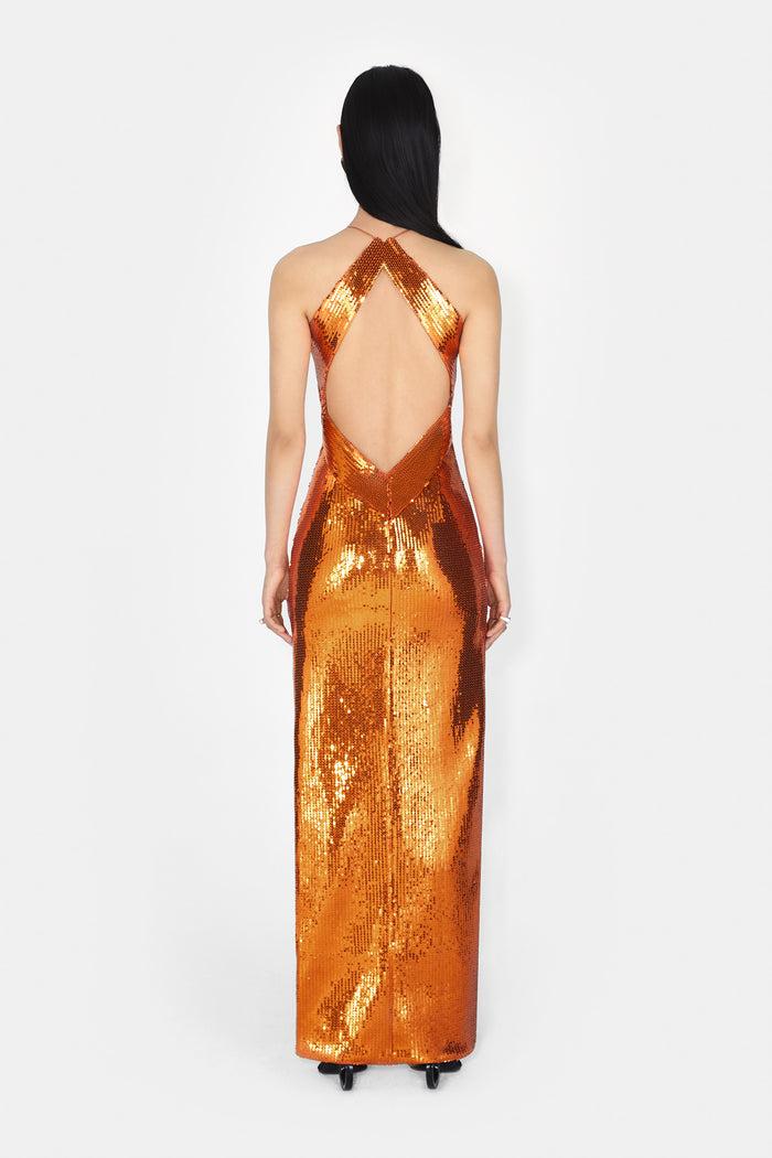 Galvan London Kite Dress - Arancio