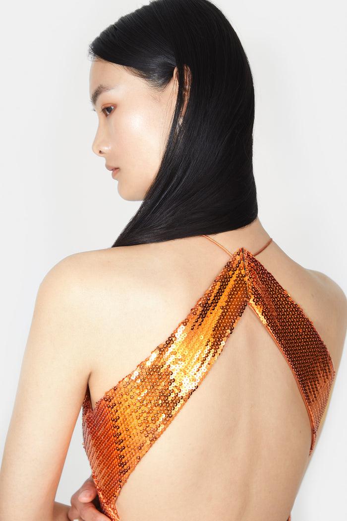 Galvan London Kite Dress - Arancio