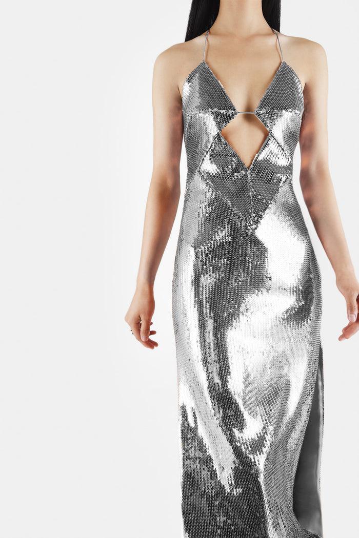 Galvan London Kite Dress - Silver