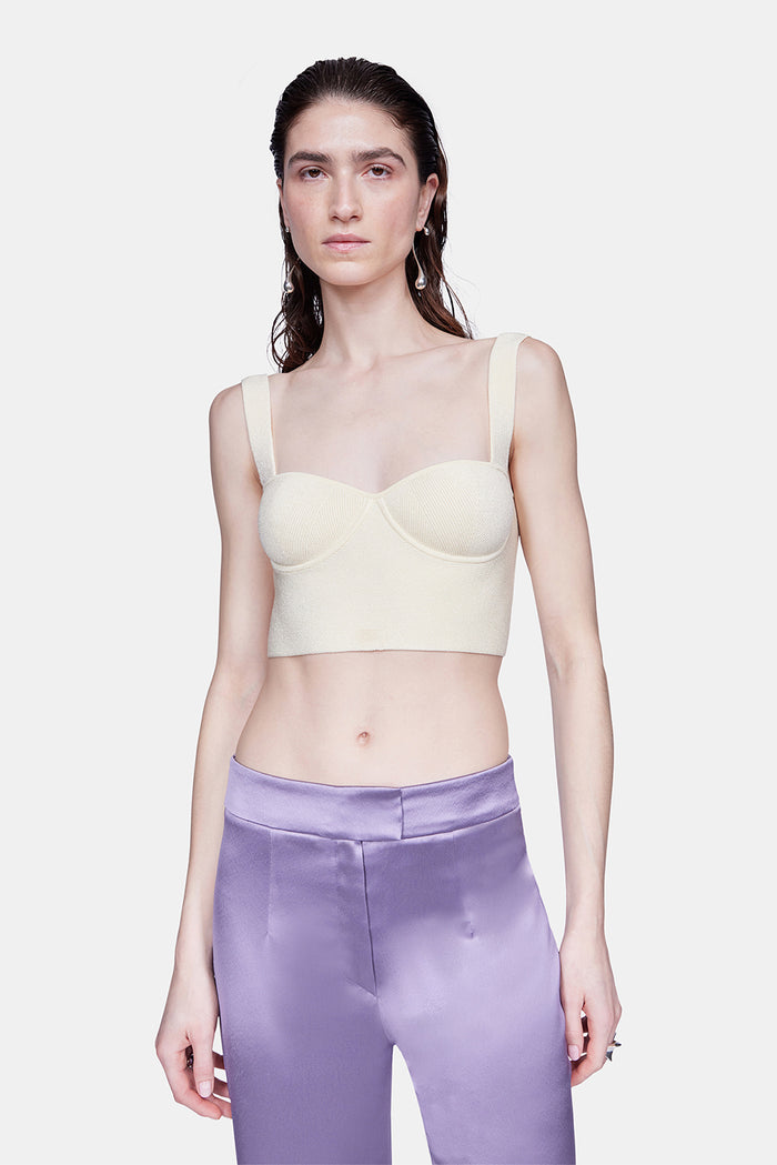 Galvan London Longline Nyx Bralette - Creme