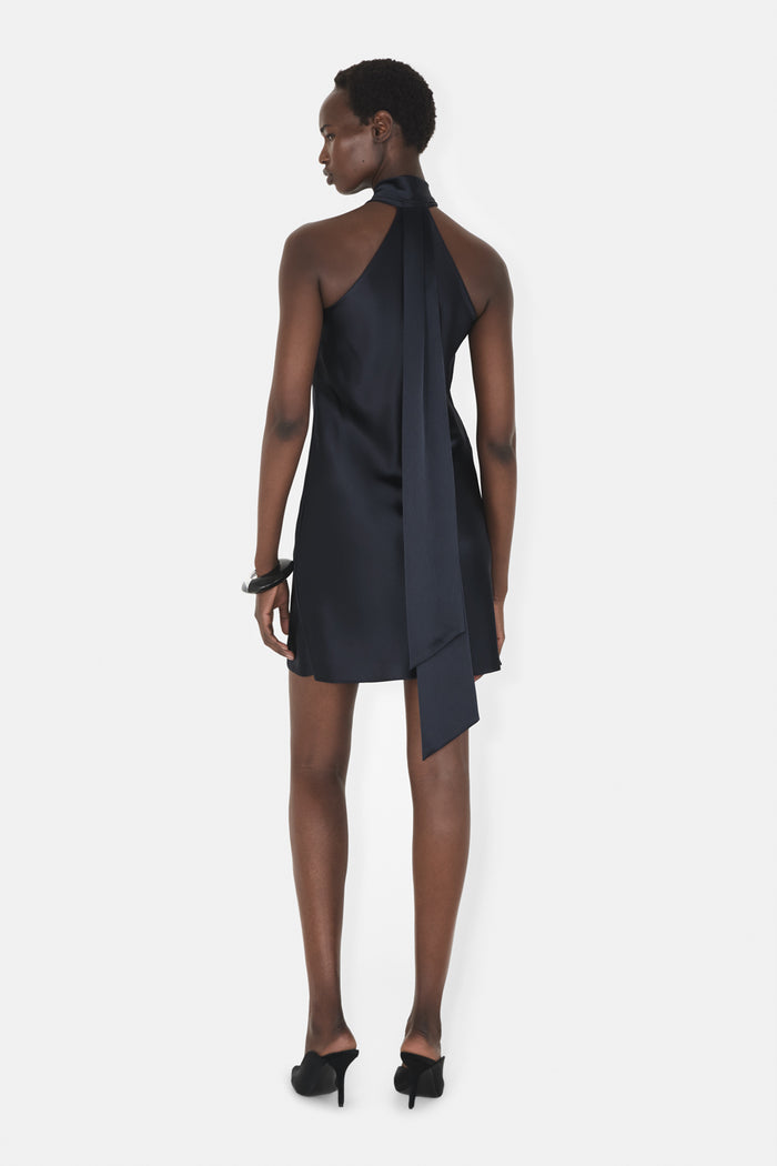 Galvan London MINI PANDORA DRESS - MIDNIGHT