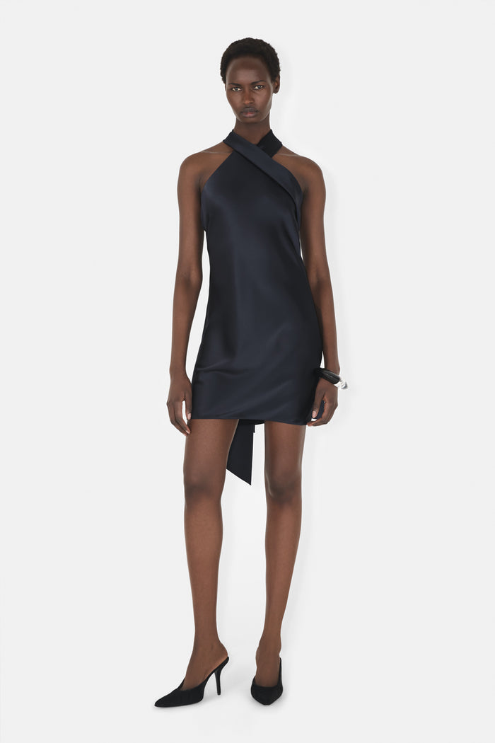 galvan london MINI PANDORA DRESS - MIDNIGHT