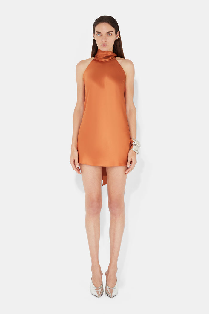 galvan london Mini Sienna Dress - Papaya