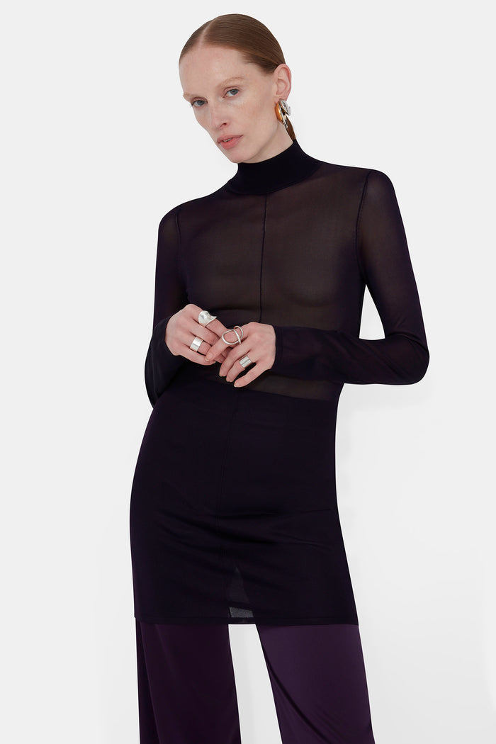 Galvan London Pulse Mini Dress - Nightshade