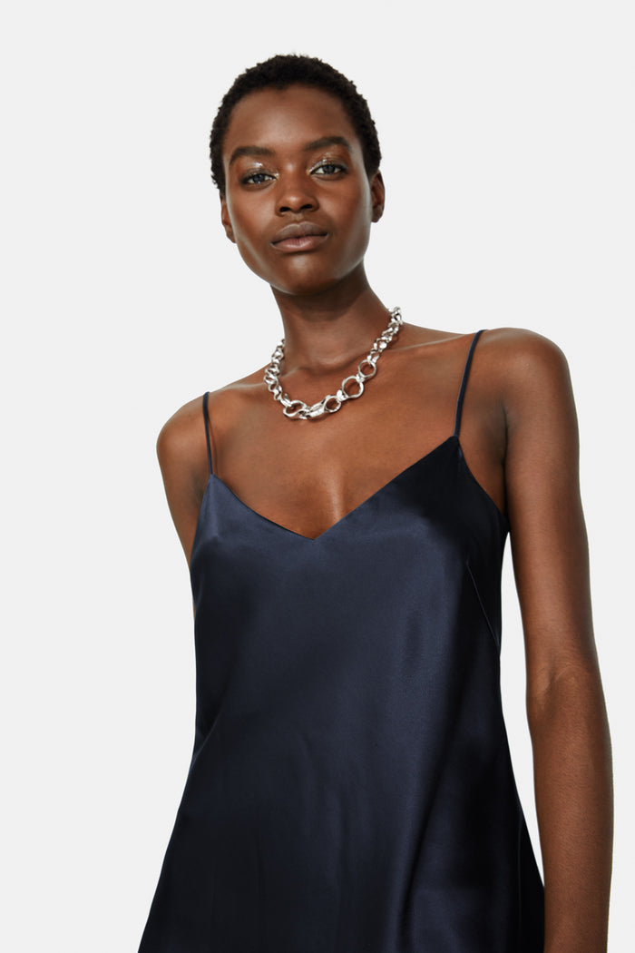 Galvan London Satin V Neck Camisole - Midnight