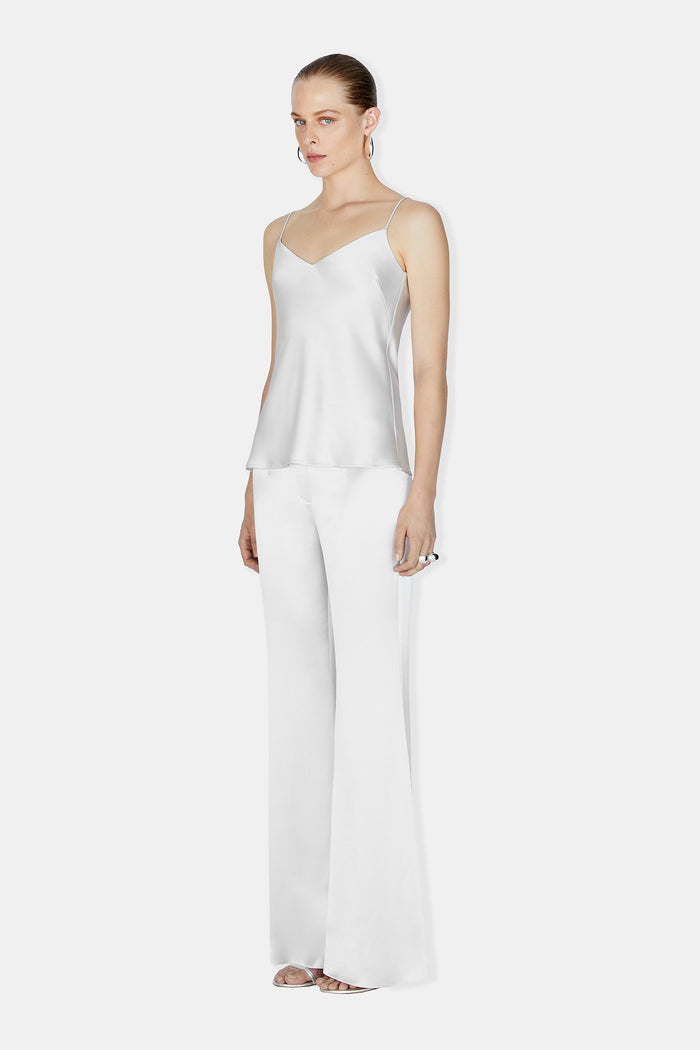 Galvan London Satin V-Neck Camisole - Platinum